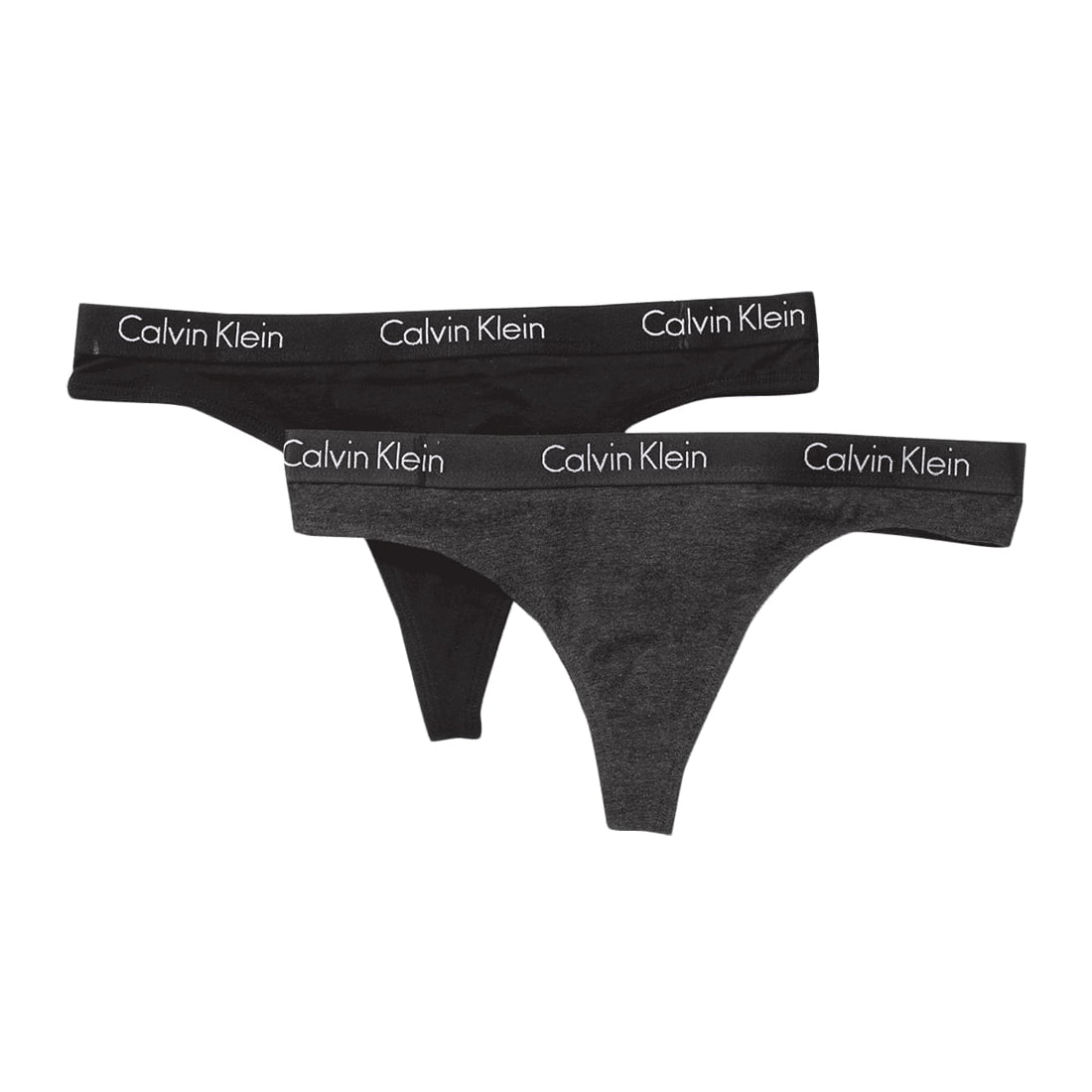 Calvin Klein Underwear Women's 2 Pack Thong, Charcoal, M - Walmart.com