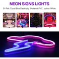 thumbnail image 3 of Letreros de neón con forma de nube, letreros LED, decoración de dormitorio, lámpara de noche LED alimentada por USB o pilas, letrero de luz de neón para bar, fiesta, baño, 3 of 5