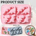 thumbnail image 2 of Dinosaur Food Grade Silicone Molds, 8-Cavity Chocolate Hard Candy Ice Cubes BPA Free Mold for DIY Chocolate,Candy,Jelly Halloween Christmas Parties, 2 of 5