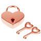 thumbnail image 4 of juego de candado de metal con forma de corazón y 2 llaves para joyero, diario, equipaje, bolso, regalo (plata), 4 of 5