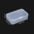 thumbnail image 2 of Unique Bargains Plastic Storage Box with Hinged Lid Stackable Organizer Clear 3.3"x2.2"x1", 2 of 5
