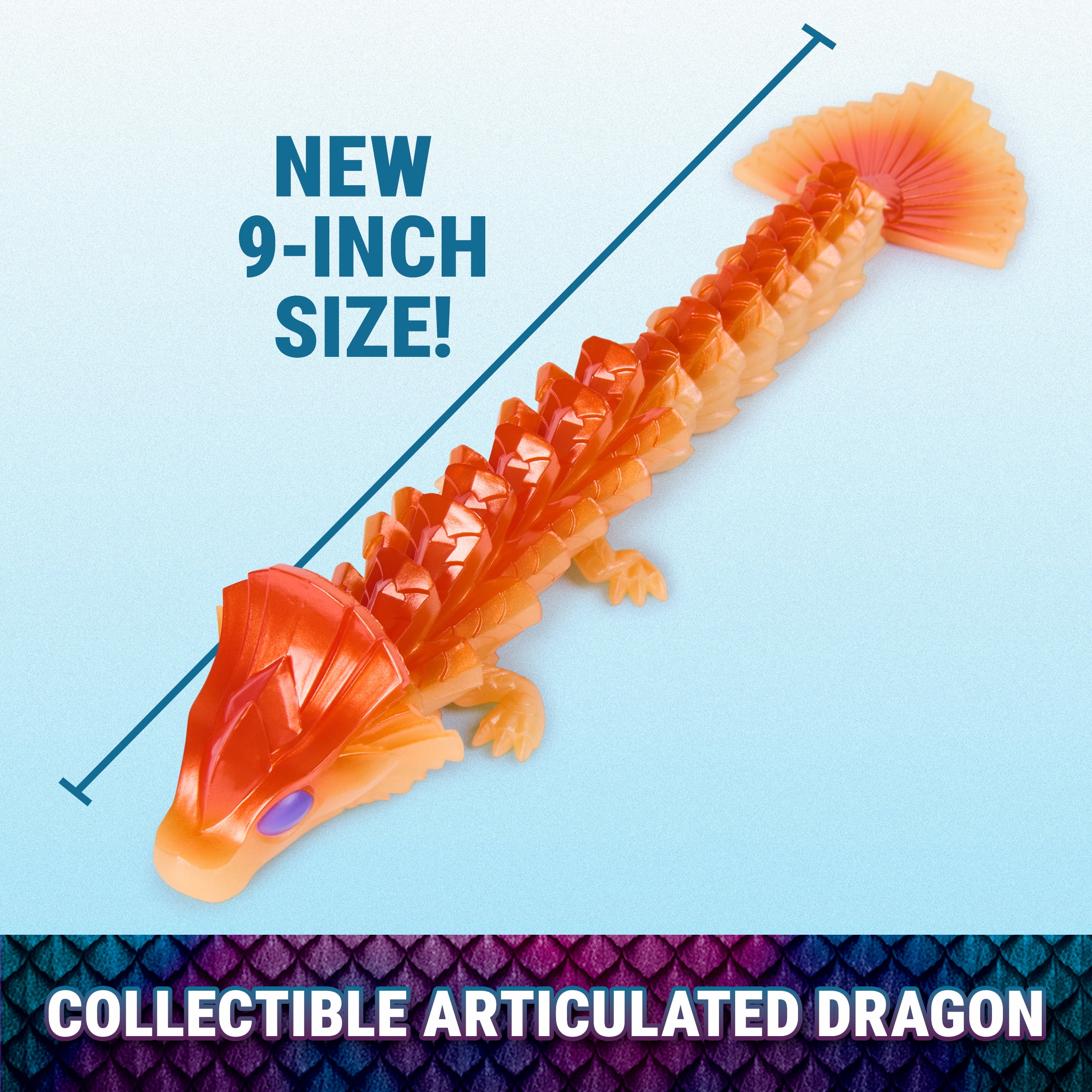 CrystaLynx Dragons, 9inch Collectible Articulated Dragon Fi