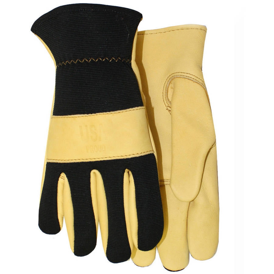 Midwest Premium Grade Work Gloves Leather Gloves Pack of 2 Pair ~ Large Size 