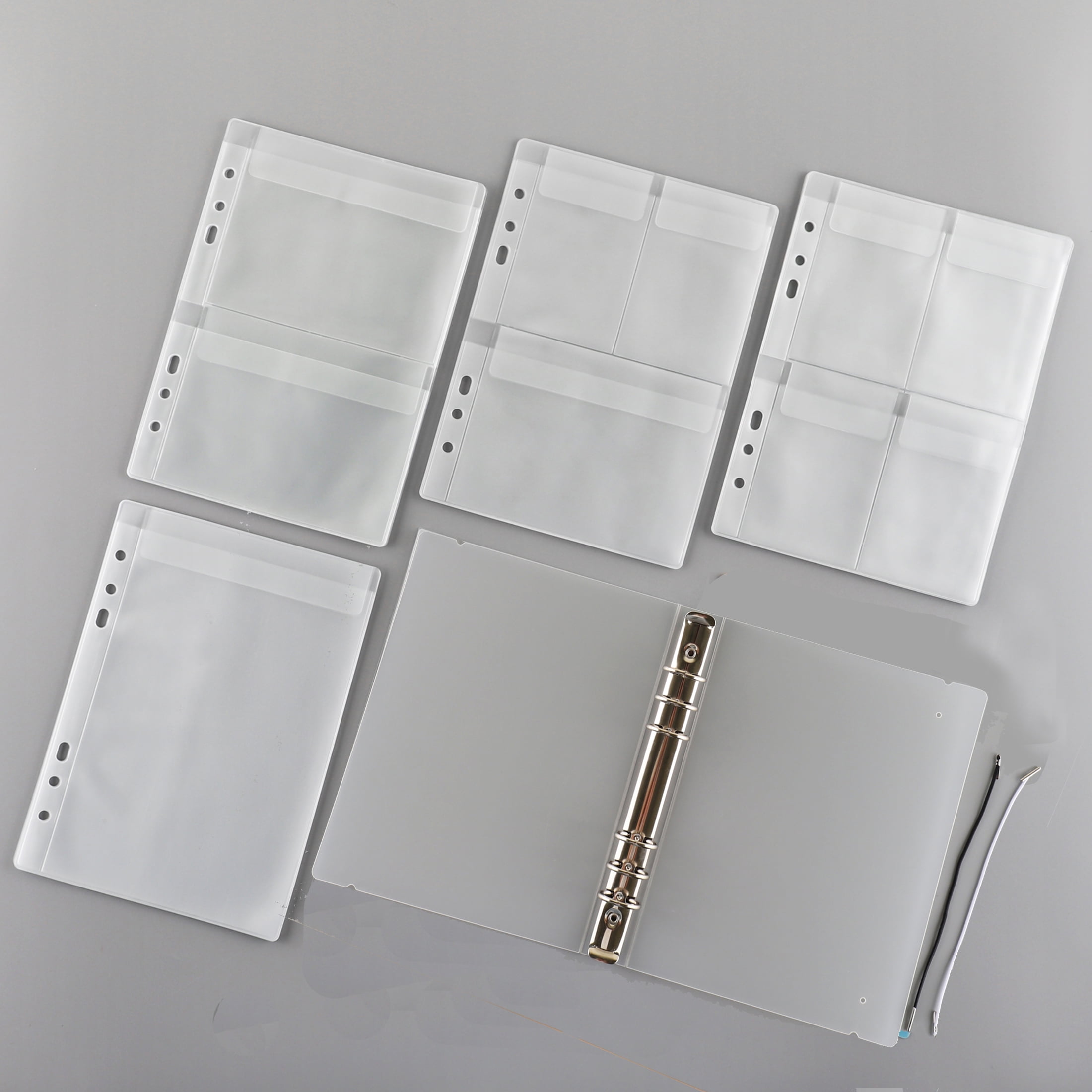 Briartw A5 Transparent Matte Storage Book Binder Cover and 20 Sheets