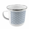 thumbnail image 2 of Skull Steel Camping Mug, Skulls and Geometric Shapes with Vertical Stripes Optical Effects Illustration, Printed Thermal Cup for Camping and Outdoor Activities, by Ambesonne, 2 of 2