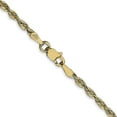 thumbnail image 3 of Solid 14K Yellow Gold 2.7mm Extra Light Diamond-cut Rope with Lobster Lock Chain - 18", 3 of 8