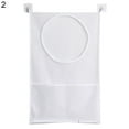 thumbnail image 2 of Walbest 1pc Laundry Bag with Trace-less Hanger, Mesh Wall Mounted Large Capacity Saves Space Hanging Laundry Hamper for Clothes, 2 of 7