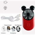 thumbnail image 5 of Cute Mini Personal Fan, 3 Adjustable Speeds, Portable Stand, for Indoor Outdoor Activities, 3 Pack Cute Mouse Fan (Red + Pink + Yellow), 5 of 5