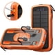 thumbnail image 1 of HAYANSolar Charger Power Bank 10000mAh - Portable Fast, Built-in 2 Cables, Dual USB 5V Outputs, for All Mobile Devices, Solar Power Bank Wireless Charger with Dual Flashlights (Orange), 1 of 1