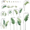 thumbnail image 4 of Tropical Palm Leaves Wall Decals - Nature Banana Leaf Green Plants Birds Wall Art Stickers for Living Room Sofa TV Background Decor, 4 of 4