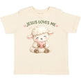 thumbnail image 3 of Inktastic Jesus Loves Me Cute Lamb Illustration Boys or Girls Toddler T-Shirt, 3 of 5