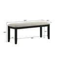 thumbnail image 3 of Xukmct Gray Fabric Upholstery Seat Dining Bench for Dining Room, Living Room, 3 of 5