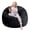 Black-3 Foot, variant on 3 Foot Dark Grey Bean Bag Chair with Filler, Adult Living Room Sofa