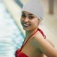 thumbnail image 2 of 3pcs Comfortable Swimming Hat Women Men Swimming Hat Stylish Silicone Swimming Hat for Summer, 2 of 6