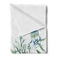 thumbnail image 2 of Ocean Soft Flannel Fleece Blanket, Watercolor Style Effect Sea Life Pattern with Seaweed Jellyfish and Fish, Cozy Plush for Indoor and Outdoor Use, 50" x 70", Reseda Green Jade Green, by Ambesonne, 2 of 5