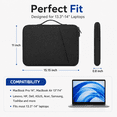 thumbnail image 2 of 14 Inch Laptop Sleeve Case, 13.3-14 inch Protective Computer Cover with Accessories Pocket, Portable Laptop Bag for MacBook HP Dell ASUS Lenovo, Black, 2 of 7