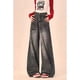 thumbnail image 1 of Pantalones vaqueros de pierna ancha con grafiti de dibujos animados de Hello Kitty de Sanrio para mujer, nuevos pantalones holgados de cintura alta, pantalones estilo americano retro, 1 of 5