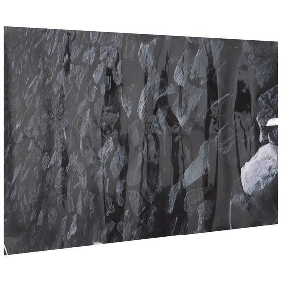 NIAIZEK Fish Tank Background Decal Black Realistic Rock Pattern Easy Apply Wall Decoration