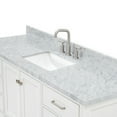 thumbnail image 6 of Ariel Cambridge 67 Inch Single Rectangle Sink Vanity With Carrara White Marble Countertop With 1.5 Edge In White, 6 of 10