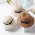 thumbnail image 4 of CoCopeanut New Straw Hat Women Summer Hat Beach Ladies Casual Flat Bowknot Panama Hat Breathable FashBreathable Fashion Sun Hats for Women, 4 of 5