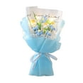 thumbnail image 2 of deevoka Completed Crochet Flower Bouquet with Light Handmade Party Supplies Home Decor for Valentine'S Day Thanksgiving Teacher'S Day Blue, 2 of 9