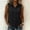 *Black, variant on Women's Button Down Collared Sleeveless Shirt,Casual Loose Fit Tank Top for Summer Black,Women's Plus XXL