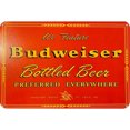 thumbnail image 1 of Placa Metal Vintage Budweiser Pintura Hierro Rectangular Barra Pared 30x20cm, 1 of 9