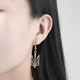 thumbnail image 3 of CNKOO Boucles d'Oreilles Emblème Ukrainien Creuses pour Trident Pendentif Fait Main Prière, 3 of 3