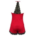 thumbnail image 5 of Sngxgn Women's Sets Ribbed Pajamas Set Sleeveless Crop Top and Tie Front Shorts Lounge Set Sleepwear(,L), 5 of 5