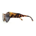 thumbnail image 3 of Retro Womens High Temple Thick Arm Plastic Cat Eye Sunglasses Tortoise - Black, 3 of 4