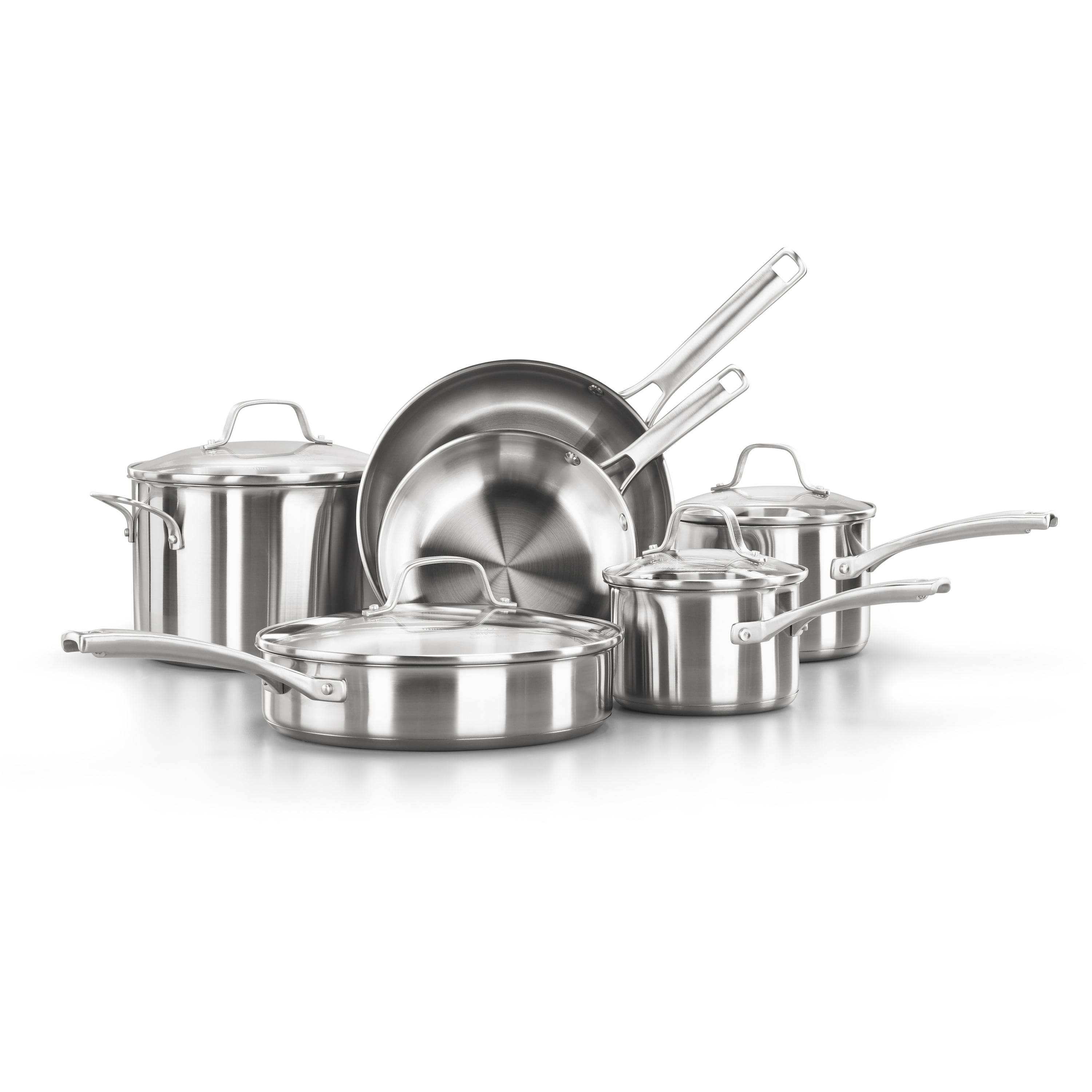 Photo 1 of Calphalon Classic Stainless Steel Pots and Pans, 10-Piece Cookware Set