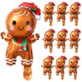 thumbnail image 3 of 10/1PCS Mini globos de aluminio con forma de hombre de jengibre, juguete para árbol de Navidad, Papá Noel, fiesta de cumpleaños para niños, decoraciones navideñas, 3 of 5