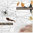 thumbnail image 4 of Halloween Round Fitted Tablecloth with Elastic Edge,Water-Resistant Picnic Black Orange Gold Pumpkin Spider Web Table Cover for 48-52" Found Tables Scary Themed Table Cloth for Dinner,Outdoor,Patio, 4 of 6