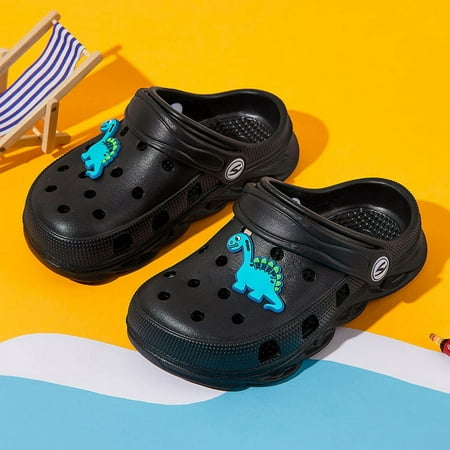 

Kids Classic Graphic Garden Clogs Sandals Beach Swimming Pool Shower Slippers Slip On Water Shoes for Boys and Girls Sapphire