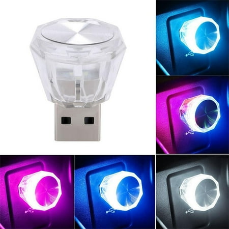 

1 PC Mini USB LED Light RGB Car LED Interior Lighting 5V Smart USB LED Ambience Light Home Office Decor Night Light