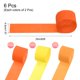 thumbnail image 2 of Uxcell Cintas de Papel Crepé 6 Rollos 492 pies para Decoración, Naranja, Naranja Claro, Amarillo (1.8 in x 82 ft/Rollo), 2 of 5