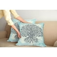 thumbnail image 3 of Ambesonne East Throw Pillow Cover 2 Pack, Chinese Bonsai Roots, 18", Indigo Cream Pale Blue, 3 of 6