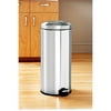 Home Trends 30-Liter Stainless Steel Trash Bin