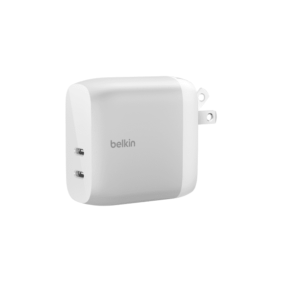 Belkin 40W Dual Port USB C Wall Charger - USB -C for Apple iPhone, Samsung Galaxy, and More - Silver