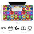 thumbnail image 5 of Long Mouse Pads for Desk,Colorful Dog Paw Footprint Desk Mats on Top Of Desks, Desk Mouse Pad Extra Large with 3mm Non-Slip Base and Stitched Edge for Gaming,Office,Work,Home 47.3"x23.6", 5 of 6