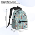 thumbnail image 4 of Haiem Animal Dog Lightweight Backpack for School, Classic Basic Water Resistant Casual Daypack for Travel with Bottle Side Pockets, 4 of 8