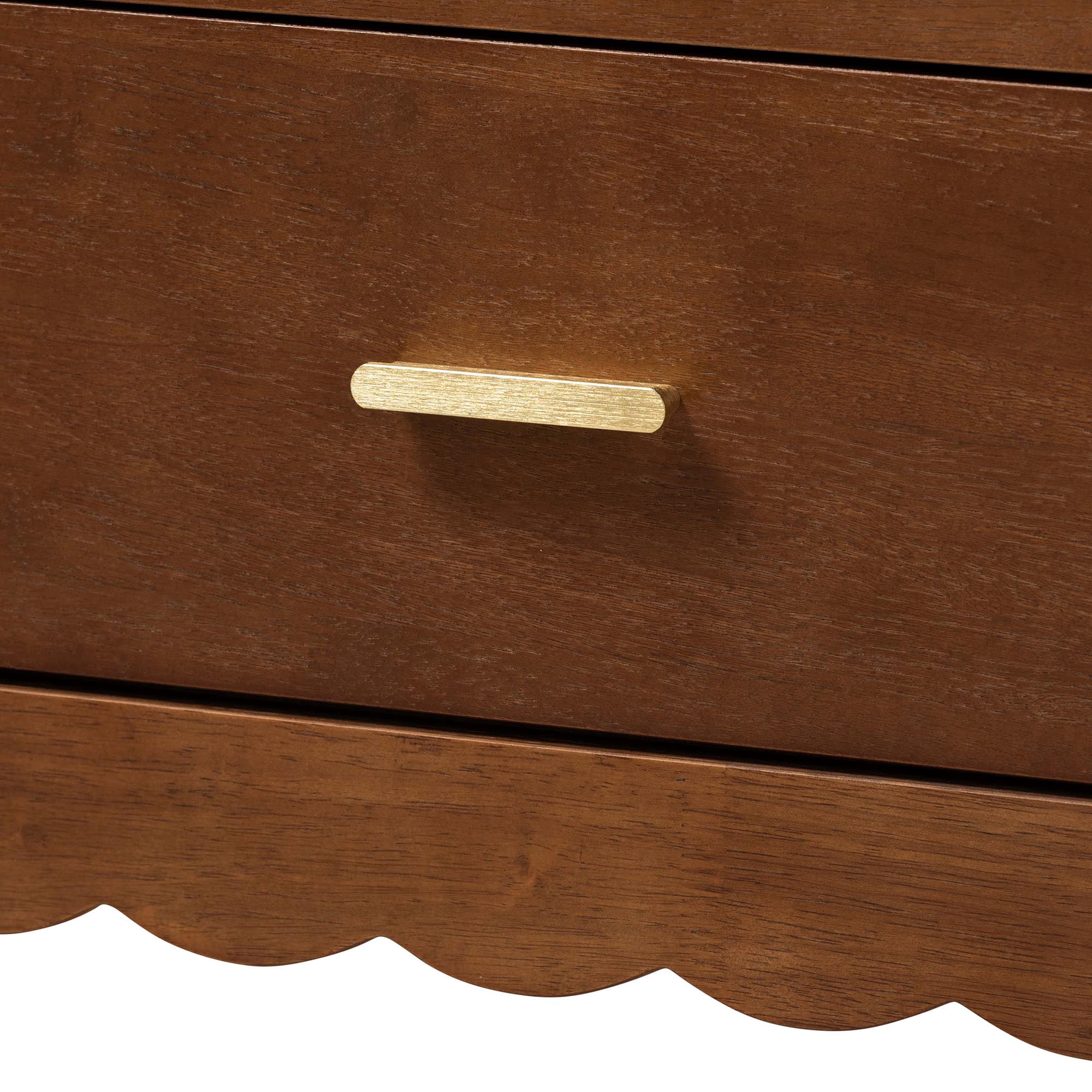 Baxton Studio Danette Modern Chest, 4-Drawer, Walnut Brown