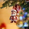 thumbnail image 4 of 6PCS Santa Claus Decorative Pendants, Plastic Hanging Ornaments for Car Rearview Mirror, Backpack, Christmas Tree & Holiday Decoration, 4 of 5