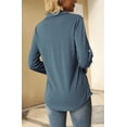 thumbnail image 4 of 1PCS V-neck long sleeve shirt--grey blue--L, 4 of 5