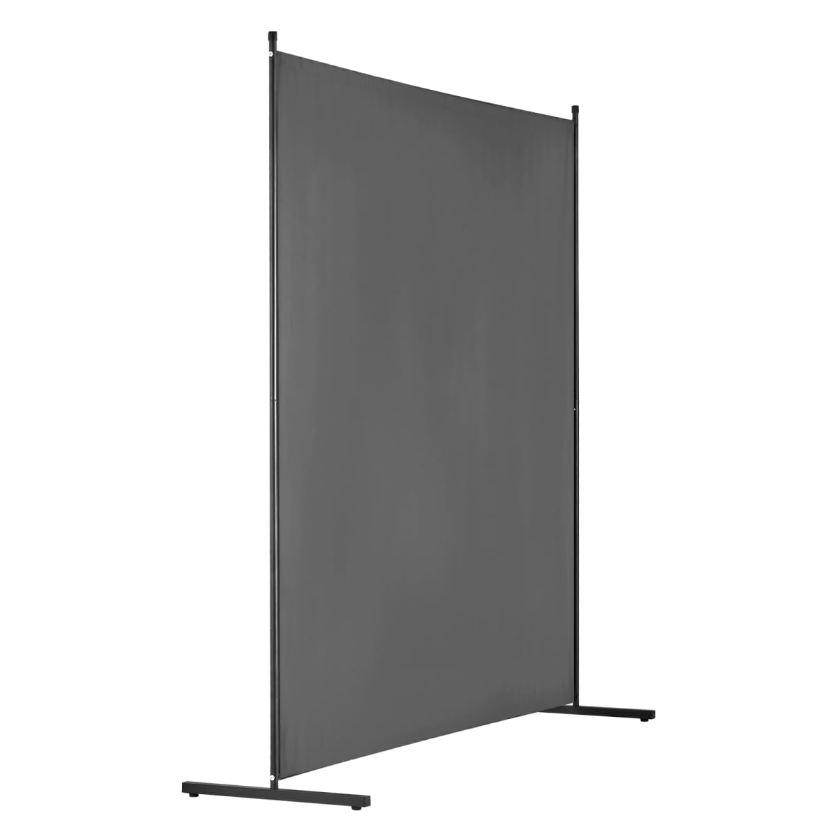 ZHICHUN 6FT Single Panel Room Divider Gray Freestanding Privacy Screen Iron Frame Waterproof Oxford Fabric Partition Divider for Bedroom Living Room Office