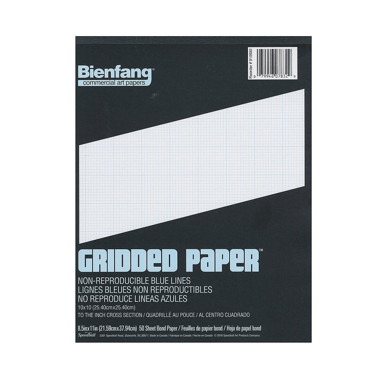 Bienfang Gridded Paper 10 Grid Basic Supplies 1 Piece