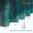 thumbnail image 6 of Teal Gold Marble Pattern Shower Curtain 36"x72" ,Bathroom Decorative Shower Curtains Set with 12 Hooks,Modern Waterproof Washable Shower Curtain, 6 of 6