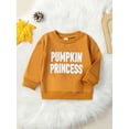 thumbnail image 2 of Halloween Sweatshirts for Toddler Girls Long Sleeve Crewneck Letter Print Pullover Tops, 2 of 8