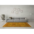 thumbnail image 3 of Ahgly Company Machine Washable Indoor Rectangle Oriental Yellow Industrial Area Rugs, 4' x 6', 3 of 4