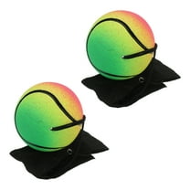 Uxcell 2.5 Inch Sports Wrist Ball, Tennis Rubber Wrist Return Ball Sport for Exercise, Mixed Colors 2Pcs